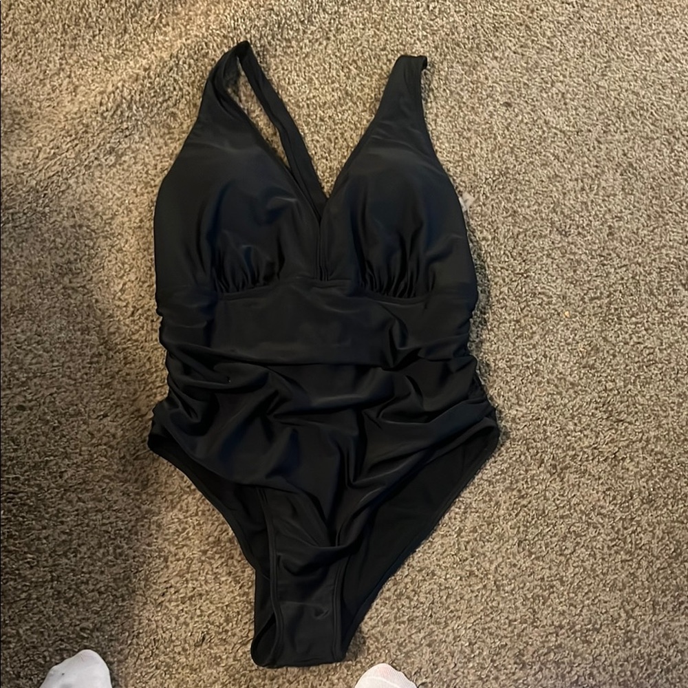 Elegant Black One-Piece Swimsuit